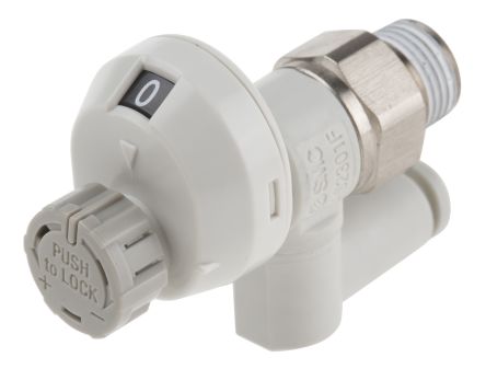 SMC Серия AS, Панельный контроллер потока, 180 L/min, 4 mm Трубка