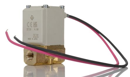 SMC Электромагнитный клапан VX212AZ1D, 2 порта, NC, 12 V dc 1/8 дюйма
