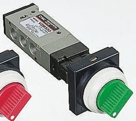 Пневматический ручной управляющий клапан SMC с поворотным селектором VZM500 серия, Rc Rc 1/8, III B