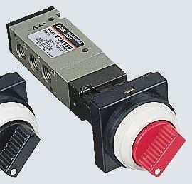 Пневматический ручной клапан SMC Twist Selector, VZM500 серия, G G 1/8, III B