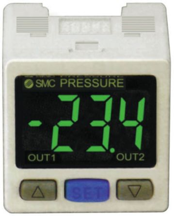 SMC Датчик давления Контроллер PSE300, PNP x 2, IP40, 50mA 12/24 V dc