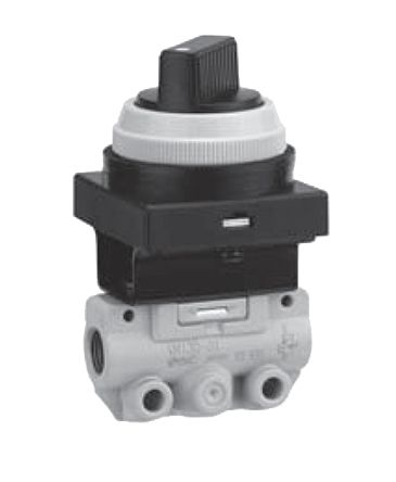 Пневматический ручной клапан SMC Twist Selector (2 позиции) VM100 Series, Rc, NPT R 1/8, III B