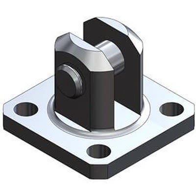 SMC Крепежный кронштейн CQS-D012, Для использования с компактными цилиндрами, для установки 12 mm