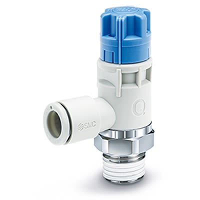 SMC AS-Q Серия Контроллер Скорости Экономии Воздуха, AS42Q-G03-12, Вход Мужской, Резьбовой 3/8 in G, Выход Женский