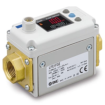 SMC Серия LFE3D8F1 Датчик потока Датчик потока для воды, 0.5L/min Мин, 200 L/min Макс