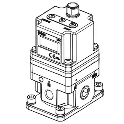 SMC Rc 1/4 Пневматический регулятор - 1 Mpa, ITV2050-312L3-X26 4000 L/min ITV2000