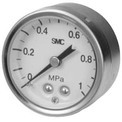 SMC R 1/8 дюйма Манометр, 43 мм, 0.1 MPa