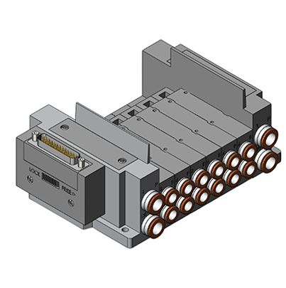 Серия SMC SY 10-станционный пневматический управляющий клапан коллектор для использования с клапаном, SS5Y5-10F1-10B-C8-NA