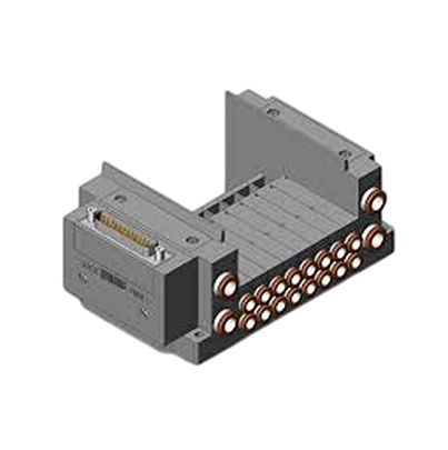 SMC Серия SY3000 8-станционный пневматический клапан-манифолд для использования с клапаном, SS5Y3-10F1-08B-C6-NA