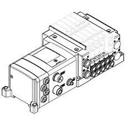 SMC серия SY3000, 12-станционный пневматический распределительный клапан для использования с клапаном, SS5Y3-10S0-12B-C4-NA