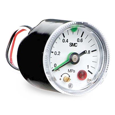 SMC 1/8 в NPT Цифровые манометры давления и вакуума, 42.5 мм, 1 MPa
