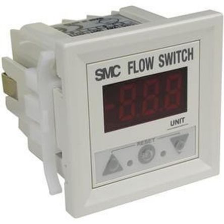SMC Серия PF2W3 Дистанционный тип Дисплей Потоковый переключатель для жидкости, 0.35L/мин Минимум, 110 L/мин Максимум