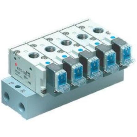 SMC База коллектора SS3YJ7-21-05-00F-Q, NC, 24 V dc, 1/8 in