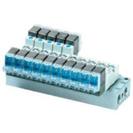SMC База коллектора SS5YJ3-41-02-C4F-Q, NC, 24 В пост. тока, 1/4 дюйма