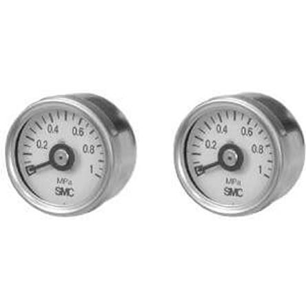 Резьбовой манометр SMC R 1/8 дюйма, 30 mm, 0.4 MPa